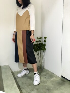 「LOVE BRUNCHのアイテム」を使った、モウトンMojai さん（レディース・163cm）の夏コーディネート