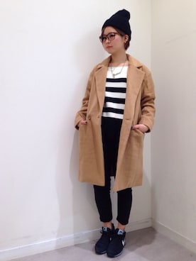 「GU（ジーユー）のアイテム（その他アウター）」を使った、あいさん（レディース・163cm）の冬コーディネート