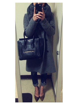 「chanel」｜「アイテム（チェスターコート）」を使った、Natasha_0718さん（レディース・152cm）の冬コーディネート