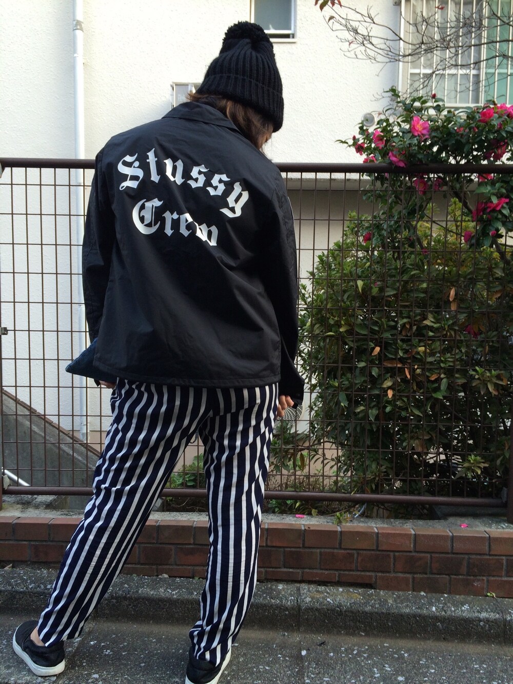 森田文菜｜Stussy Womenのミリタリージャケットを使った