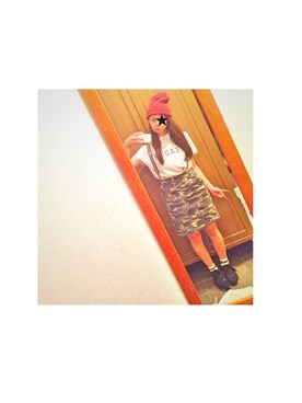 「RETRO GIRL（レトロガール）のインウェッジスニーカー
（スニーカー、ブラック系）」を使った、うにさん（レディース・156cm）の夏コーディネート