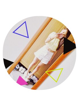 「EMODA（エモダ）のダブルバンドバルキーサンダル（サンダル、ホワイト系）」を使った、うにさん（レディース・156cm）の夏コーディネート