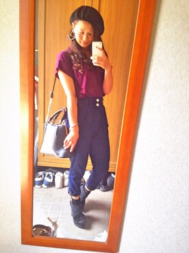 「SLY（スライ）のイヤリング
（イヤリング、ホワイト系）」を使った、うにさん（レディース・156cm）の夏コーディネート