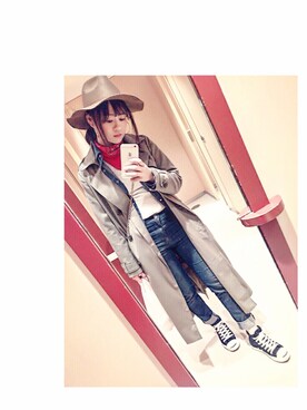 「☆☆☆のアイテム（その他、ホワイト系）」を使った、うにさん（レディース・156cm）の冬コーディネート