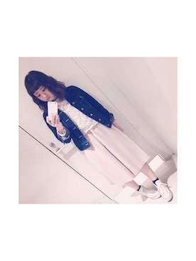 「♡♡♡のアイテム（その他、ピンク系）」を使った、うにさん（レディース・156cm）の春コーディネート