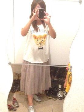 「Dip Drops（Dip Drops）のアイテム」を使った、みーこさん（レディース・153cm）の秋コーディネート