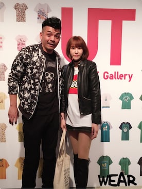 「ZARA KIDS」｜「アイテム（ライダースジャケット）」を使った、MOMO★モモピース★さん（レディース・162cm）の春コーディネート