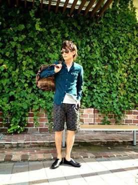 「KATHARINE HAMNETT LONDON （キャサリンハムネットロンドン）のアイテム（その他シューズ）」を使った、naoki kimuraさん（メンズ・171cm）の春コーディネート