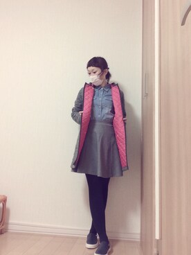 「HELIOPOLE（エリオポール）のアイテム（その他アウター）」を使った、chiharu さん（レディース・150cm）の冬コーディネート
