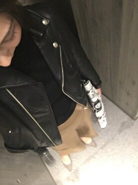 「chanel」｜「アイテム（ライダースジャケット）」を使った、To oＯoＯさん（レディース・171cm）の秋コーディネート