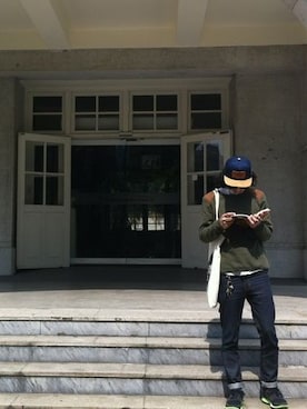 「TOPMAN（トップマン）のアイテム（バッグ）」を使った、mr_tsaoさん（メンズ・170cm）の夏コーディネート