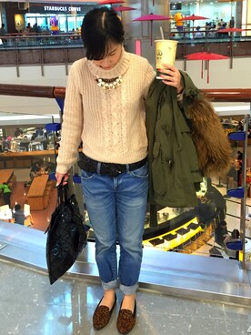 YUさん(レディース・152cm)の冬コーディネート