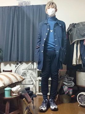 「アシメ」｜「アイテム（ジャケット/アウター）」を使った、ぽーさん（メンズ・170cm）の冬コーディネート
