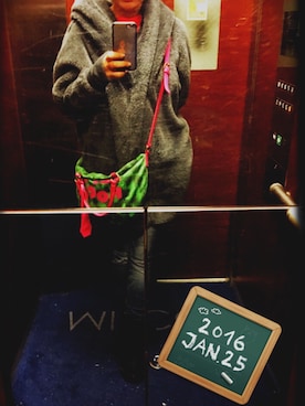 「Marc by Marc Jacobs（マークバイマークジェイコブス）のアイテム（財布/小物）」を使った、ruruさん（レディース・156cm）の冬コーディネート