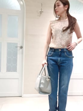 「JILL STUART（ジルスチュアート）のアイテム（バッグ）」を使った、miyaさん（レディース・164cm）の春コーディネート