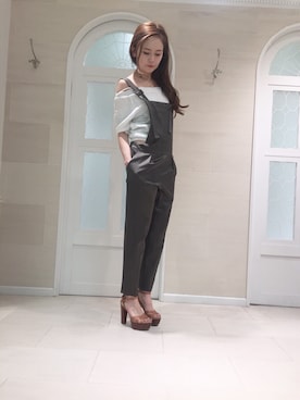 「JILL STUART（ジルスチュアート）のアイテム（サロペット/オーバーオール）」を使った、miyaさん（レディース・164cm）の春コーディネート