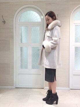 「JILL STUART（ジルスチュアート）のアイテム（ステンカラーコート）」を使った、miyaさん（レディース・164cm）の秋コーディネート