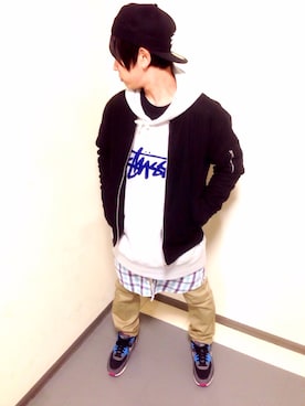 「AIRMAX90」｜「アイテム（腕時計）」を使った、Yuki#space_catさん（メンズ・167cm）の春コーディネート