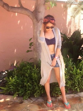 「アイテム（カーディガン/ボレロ）」を使った、Piさん（レディース・165cm）の春コーディネート