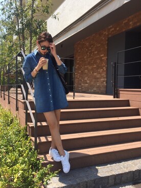 「アイテム（ワンピース/ドレス）」を使った、Piさん（レディース・165cm）の春コーディネート