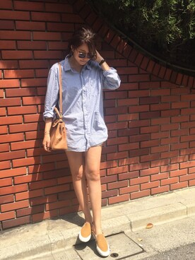 「TODAYFUL（トゥデイフル）のアイテム（スニーカー）」を使った、Piさん（レディース・165cm）の春コーディネート