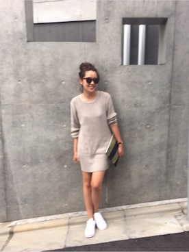 「アイテム（クラッチバッグ、グリーン系）」を使った、Piさん（レディース・165cm）の夏コーディネート