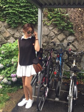 「TODAYFUL（トゥデイフル）のアイテム（バックパック/リュック）」を使った、Piさん（レディース・165cm）の夏コーディネート