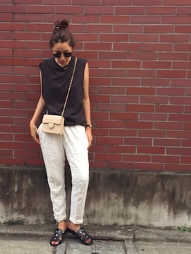 「SARTORE（サルトル）のアイテム」を使った、Piさん（レディース・165cm）の夏コーディネート