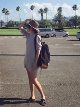 「TODAYFUL（トゥデイフル）のアイテム（バックパック/リュック）」を使った、Piさん（レディース・165cm）の夏コーディネート