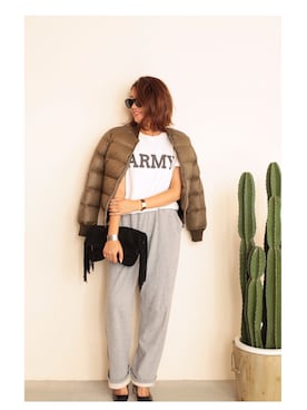 「TODAYFUL（トゥデイフル）のアイテム（ダウンジャケット/コート）」を使った、Piさん（レディース・165cm）の秋コーディネート