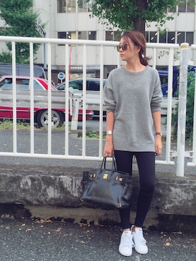 「HERMES（エルメス）のアイテム（バッグ）」を使った、Piさん（レディース・165cm）の秋コーディネート