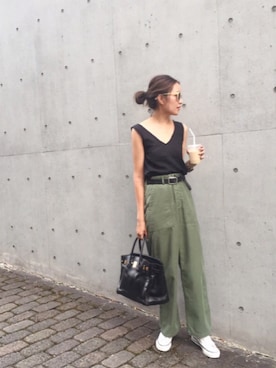 「HERMES（エルメス）のアイテム（バッグ）」を使った、Piさん（レディース・165cm）の夏コーディネート