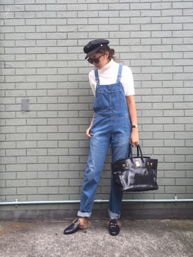 「TODAYFUL（トゥデイフル）のアイテム（オールインワン・サロペット）」を使った、Piさん（レディース・165cm）の秋コーディネート