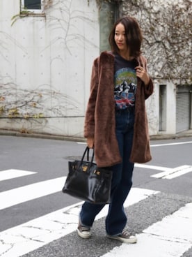 「TODAYFUL（トゥデイフル）のアイテム（その他アウター）」を使った、Piさん（レディース・165cm）の秋コーディネート