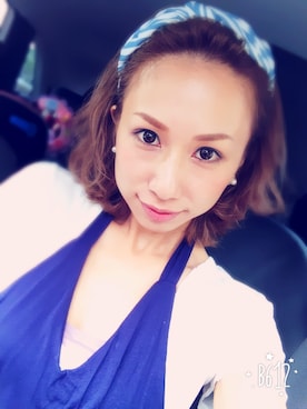 「cagliariのアイテム（カチューシャ、ブルー系）」を使った、吉川まあこさん（レディース・166cm）の秋コーディネート