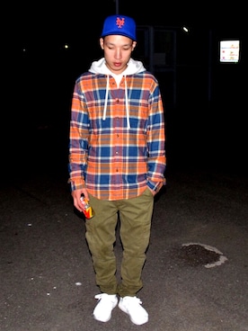 「SCOTCH & SODA（スコッチ アンド ソーダ）のアイテム（カーゴパンツ）」を使った、polopoloさん（メンズ・165cm）の秋コーディネート
