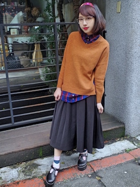 「Planet」｜劉桂彣さん（レディース・160cm）の冬コーディネート
