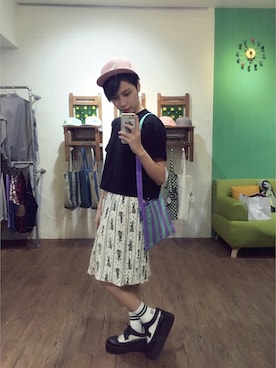 「shop」｜劉桂彣さん（レディース・160cm）の春コーディネート