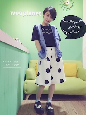 「shop」｜劉桂彣さん（レディース・160cm）の夏コーディネート