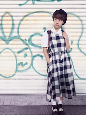 「planet（planet）のアイテム（ワンピース/ドレス）」を使った、劉桂彣さん（レディース・160cm）の夏コーディネート