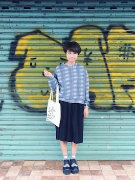 「ORENDA（オレンダ）のアイテム」を使った、劉桂彣さん（レディース・160cm）の秋コーディネート