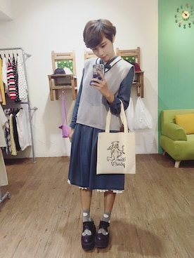 「shop」｜劉桂彣さん（レディース・160cm）の秋コーディネート