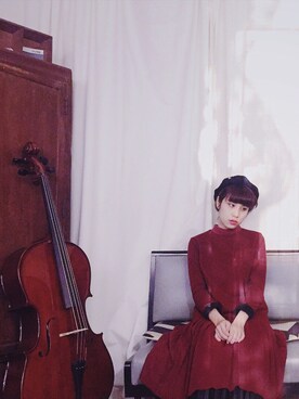 「planet（planet）のアイテム（ワンピース/ドレス）」を使った、劉桂彣さん（レディース・160cm）の冬コーディネート