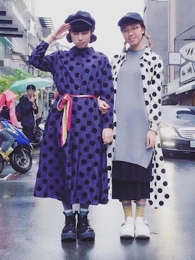 「planet（planet）のアイテム（トップス）」を使った、劉桂彣さん（レディース・160cm）の春コーディネート