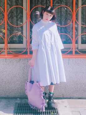 「planet（planet）のアイテム（ワンピース/ドレス）」を使った、劉桂彣さん（レディース・160cm）の秋コーディネート