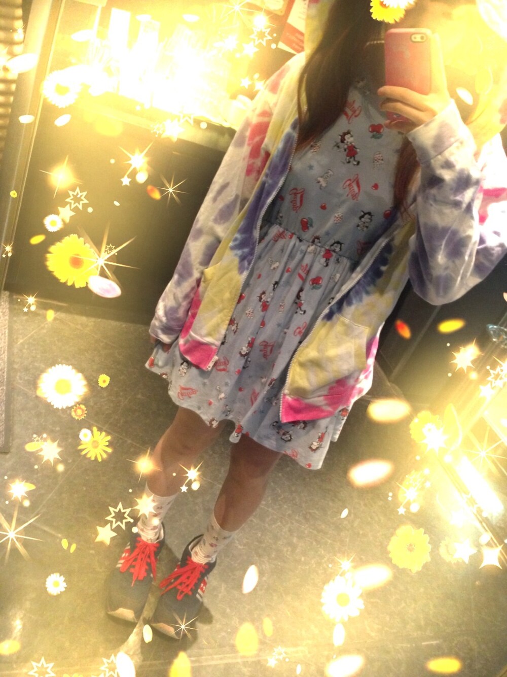 「ワンピース、Candy Stripper、RNA、ツインテール、厚底、きゃりーぱみゅぱみゅ、ホルターネック、ロカビリー、ビリヤード、日焼け対策」｜「Candy StripperのSODA POP! ONE-PIECE（ワンピース、ブルー系）」を使った、みきてさん（レディース・162cm）の夏コーディネートの1枚目の写真