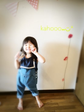 「サロペ部夏祭り♡」｜kahoooさん（キッズ・90cm）の夏コーディネート