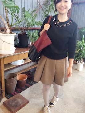 「charles anastase（シャルルアナスタス）のアイテム」を使った、うえすぎ ともえさん（レディース・158cm）の秋コーディネート