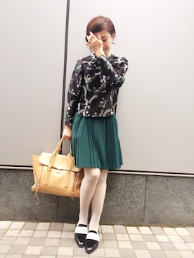 「mame（マメ）のアイテム（その他トップス）」を使った、うえすぎ ともえさん（レディース・158cm）の秋コーディネート