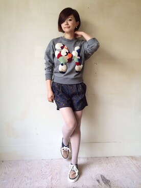 「JULIEN DAVID（ジュリエンデビッド）のアイテム」を使った、うえすぎ ともえさん（レディース・158cm）の秋コーディネート